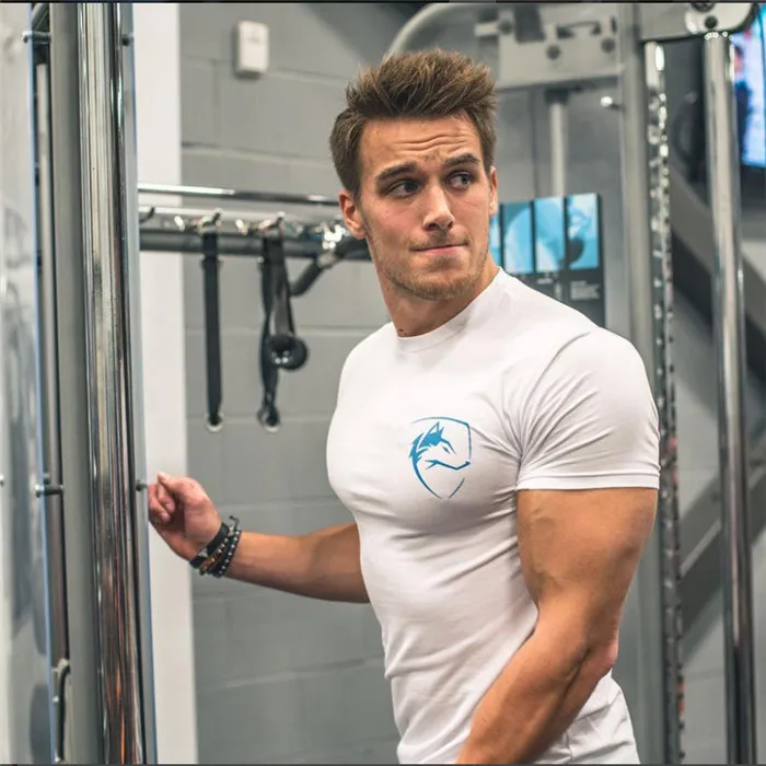 Мужская футболка ALPHALETE Merk kleding sportsholen Strakke для фитнеса homme mannen fitness Zomer to|Мужские