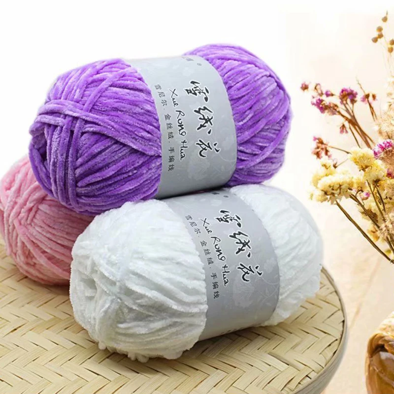 

100g / 1PC Chenille Velvet Yarn Knitting Wool Thick Warm Crochet Knitting Yarns Cotton Baby Wool DIY Hand-Knitted Sweater