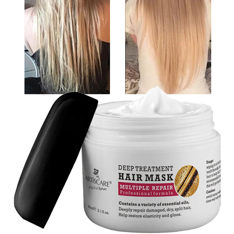 

Hair Mask Repair Damage Nourish Conditioner Prevent Frizz Split Ends Dryness Recover Soft Smooth Not Easy to Knot Hair Care 60ml