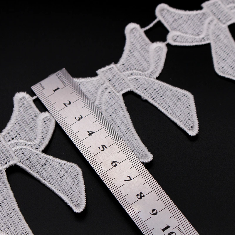 Лента кружевная белая с бантом 5-7 см 3 вида | Дом и сад