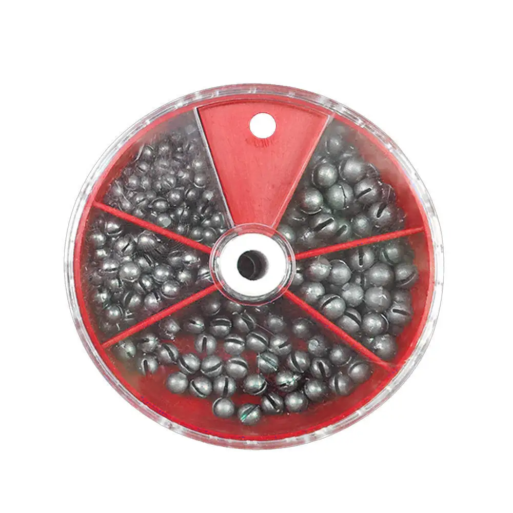 205 шт. набор свинцовых рыболовных снастей для открытой рыбалки 0 2-0 8 г круглая