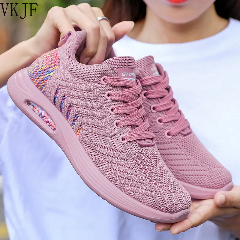 

Women's Fabric Cloth Light Casual Fashoin Sneakers Ladies Lace-up Sport Vulcanized Shoes Soft Comfy Tennis Zapatillas Mujer 2021