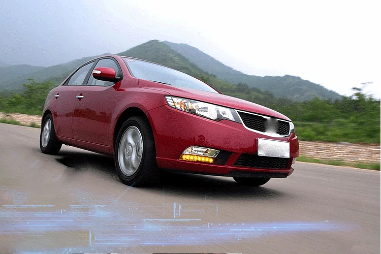 

Fast delivery Led daytime running lights+moving turn signal+remote control for Kia forte 2009-2012