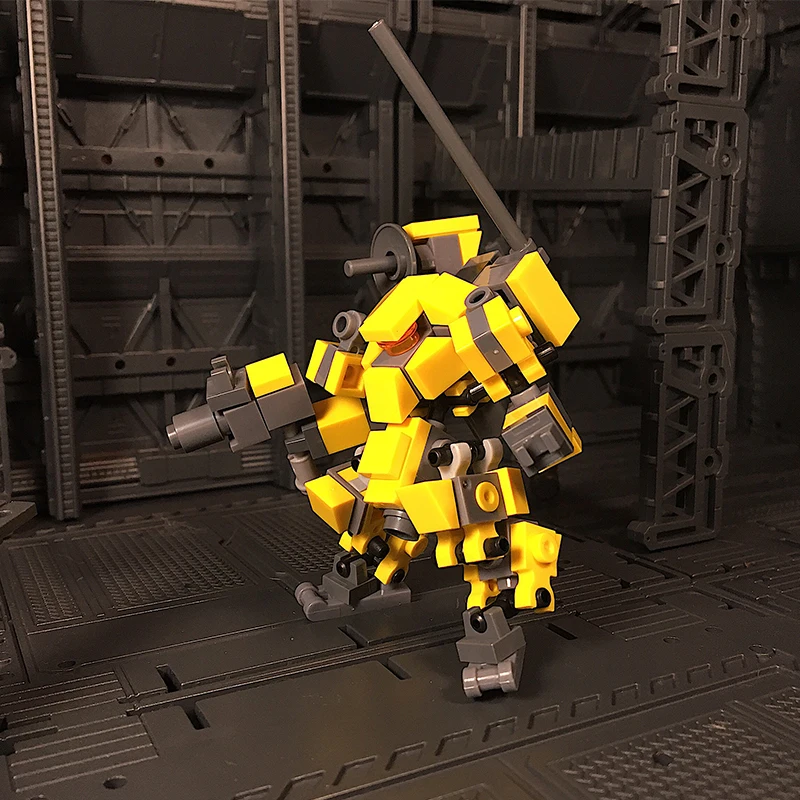 Робот Mecha гранулированные строительные блоки детские игрушки для детей Фигурки 7