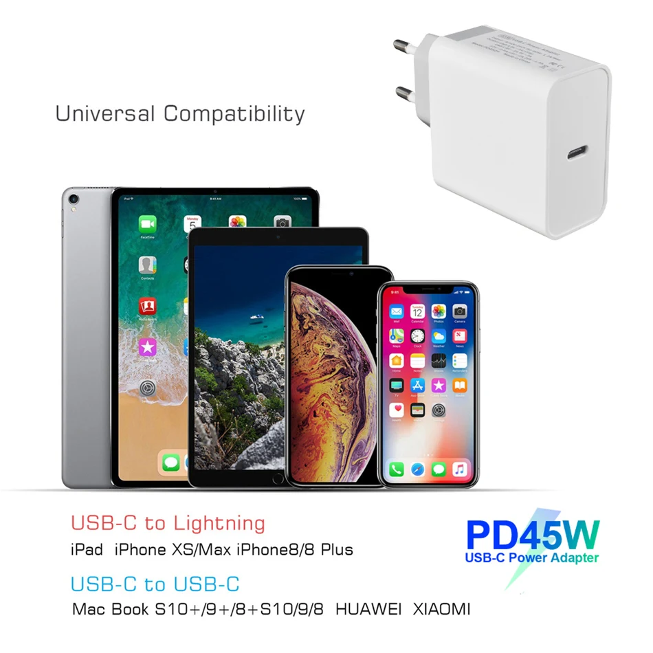 Устройство зарядное TQUQ 1 порт 45 Вт PD45W 30 20 Вт|Зарядные устройства для телефонов| |