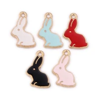 10pcslot cartoon rabbit carrot shape enamel charms diy oil dripping alloy ornaments jewelry pendant