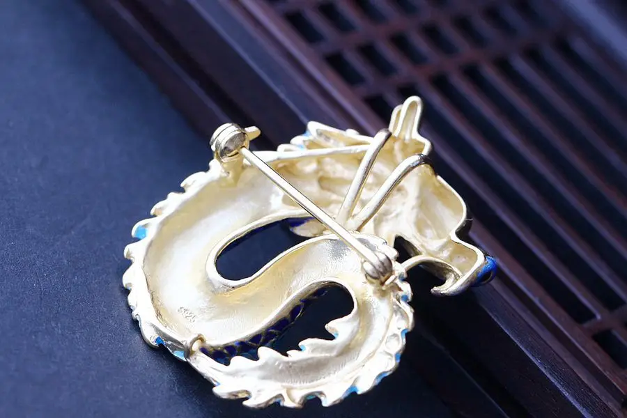 Брошь из серебра 925 пробы в китайском ретро стиле|925 silver brooch|brooches wholesalewholesale brooch |