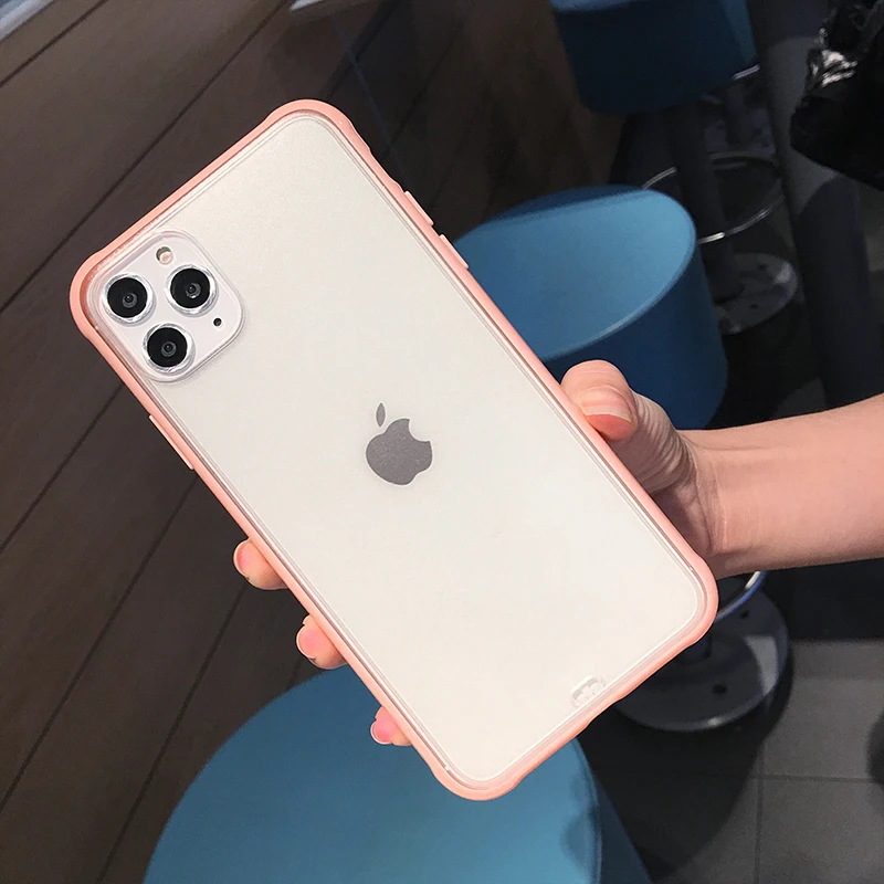 Candy Color Transparent Phone Case For iPhone 11 Pro Max XR X XS 7 8 6S Plus Soft TPU Full Body Shockproof Cover | Мобильные