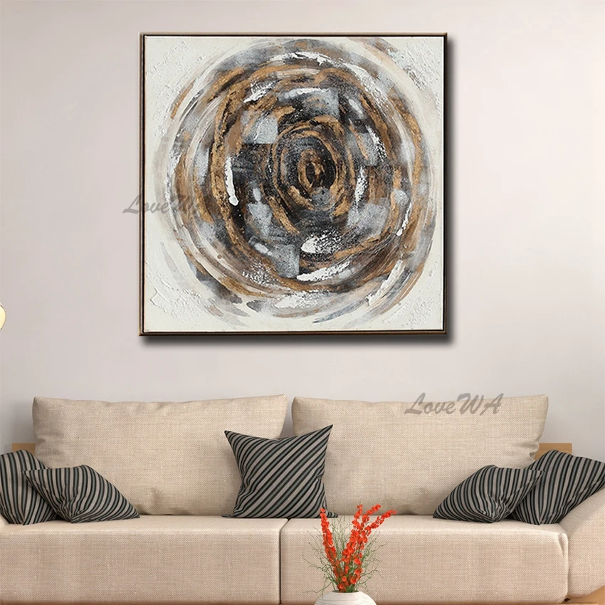 

Большая абстрактная картина маслом 100% ручная роспись серый новый дизайн Настенная картина холст картины для дома гостиной