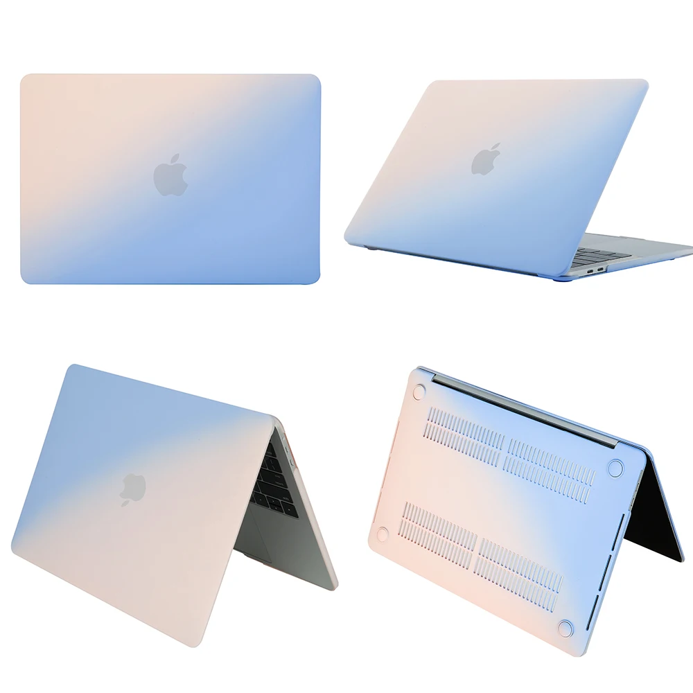 Матовый чехол для ноутбука Apple MacBook Air Pro retina 11 12 13 15 для mac book New Pro 13,3 15,4 дюймов A1706 A1932+ чехол для клавиатуры