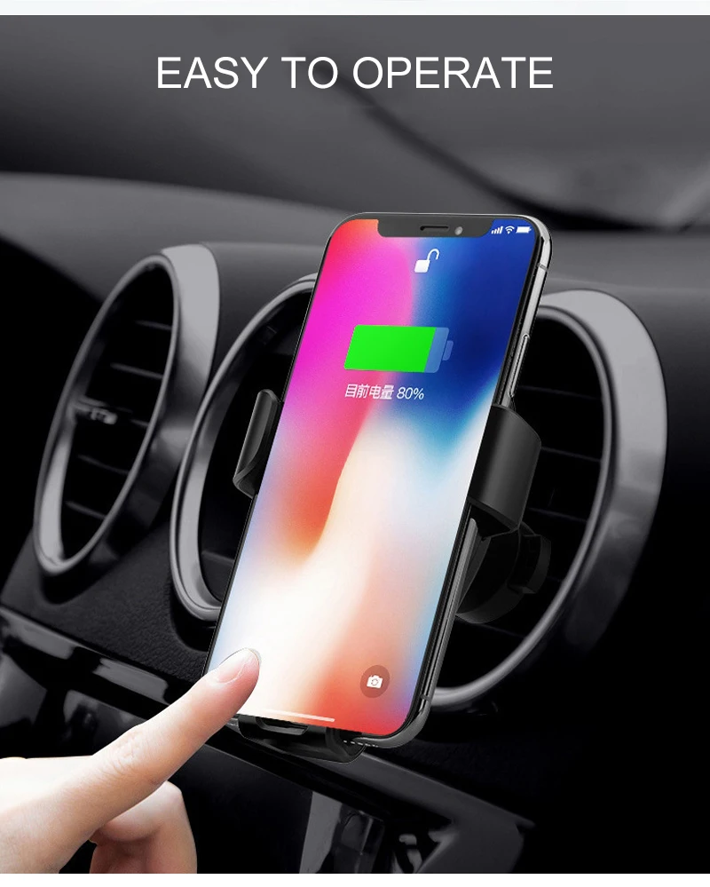 Автомобильное беспроводное зарядное устройство Qi для iPhone XS Max X XR 8 быстрая Беспроводная зарядка автомобильный держатель телефона для samsung Note 9 S9 S8