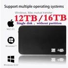 Оригинальный высокоскоростной SSD Внешний жесткий диск SSD 16 ТБ 12 ТБ 1 ТБ 500G TYPE-C внешний твердотельный накопитель для ноутбуков и настольных ПК