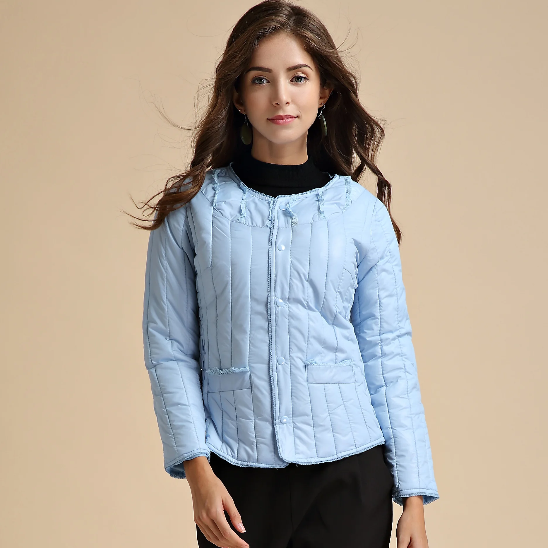 

Ladies Lamb Velvet Cotton Liner Women's Warm Jacket Winter Women's Long-Sleeved Plus Velvet Cotton Jacket