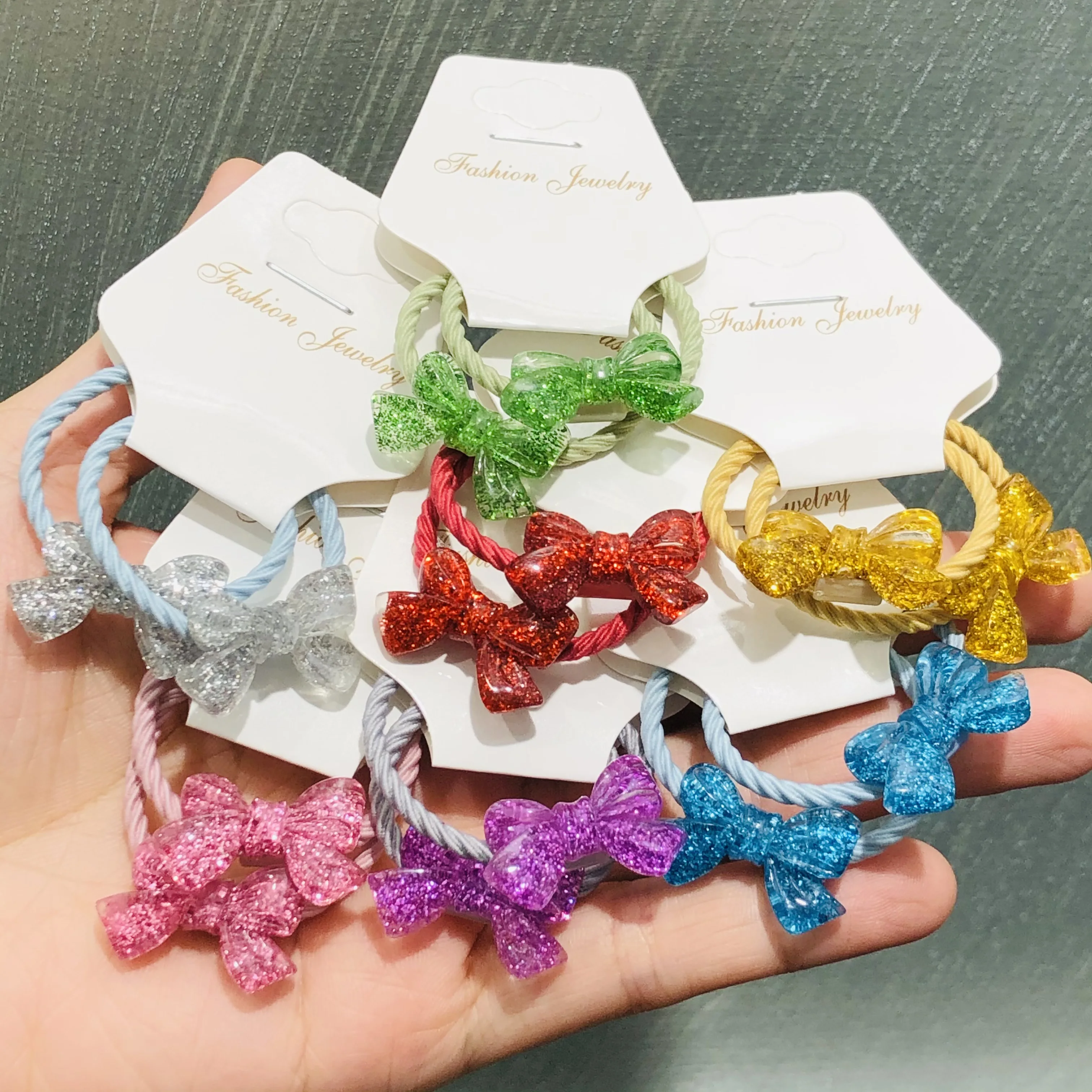 

2 шт., Детские резинки для волос с бантом