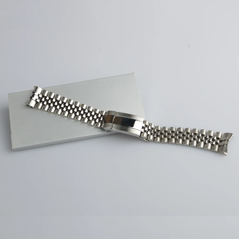 Rolamy 20 21mm 316L Steel Replacement Wrist Watch Band Strap Bracelet Jubilee With Oyster Clasp For Rolex GMT Master II Datejust