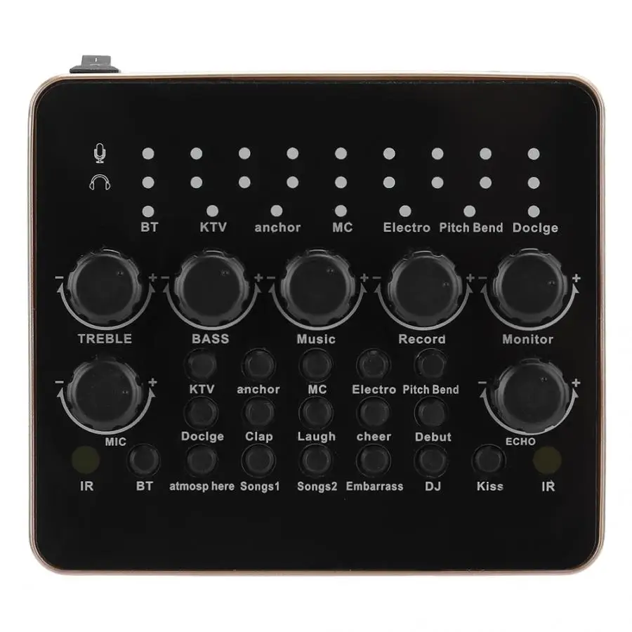 Внешняя звуковая карта KTV для прямой трансляции микрофон записи USB Микшер