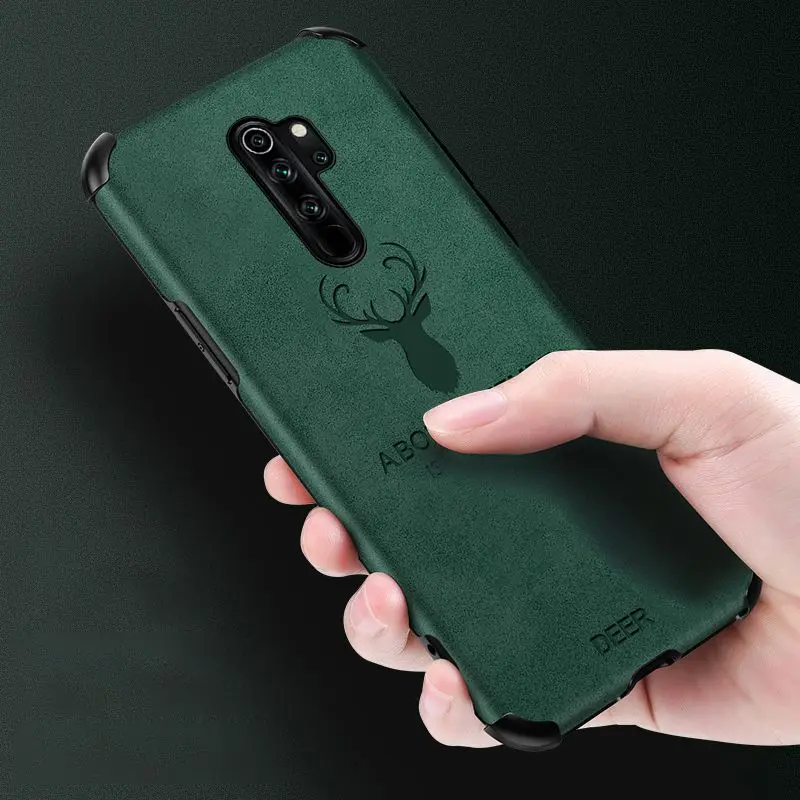 For Xiaomi Redmi Note 8 9 5 7 K20 K30 Pro Case Luxury Leather Deer Logo For Mi 9 10 Pro Soft Silicone Anti Fall Cover
