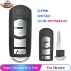 KEYECU 4 кнопки 315 МГц умный Бесконтактный дистанционный ключ для Mazda 6 2009 2010 2011 2012 2013 ID49 чип FCC ID: KR55WK49383 VDO система