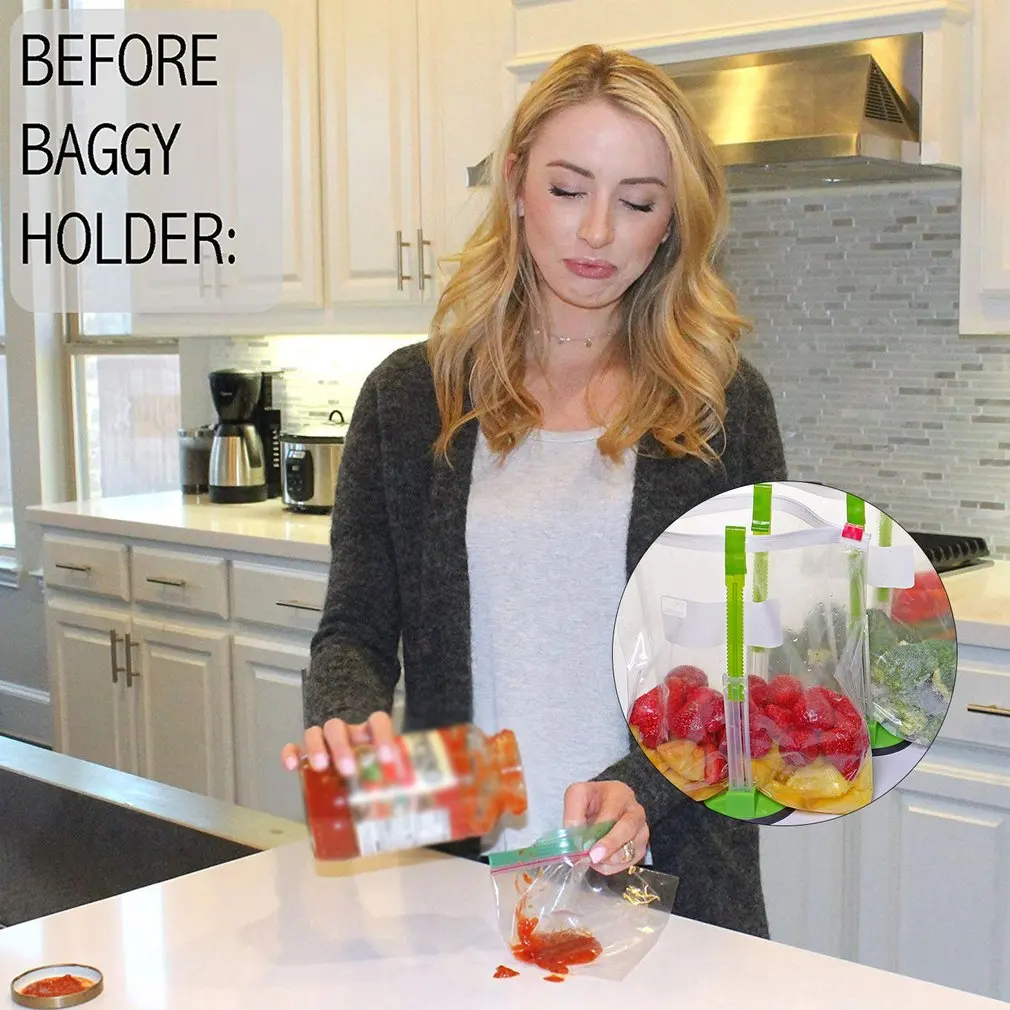 Регулируемый Нескользящие пакет для хранения на молнии сумка Клип Hands-Free Пластик