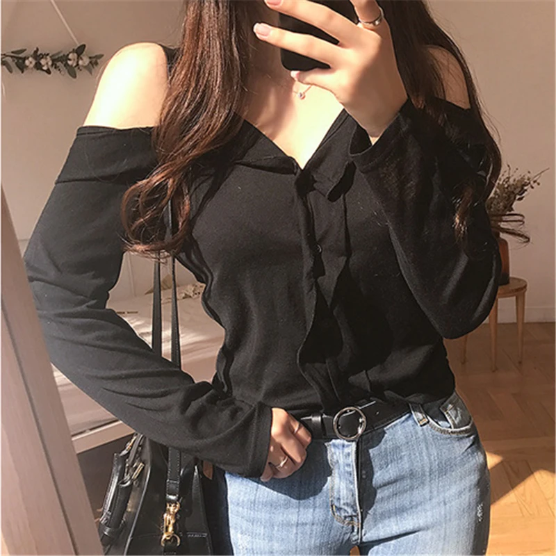 Новая весенняя винтажная хлопковая рубашка женская блузка с длинным рукавом