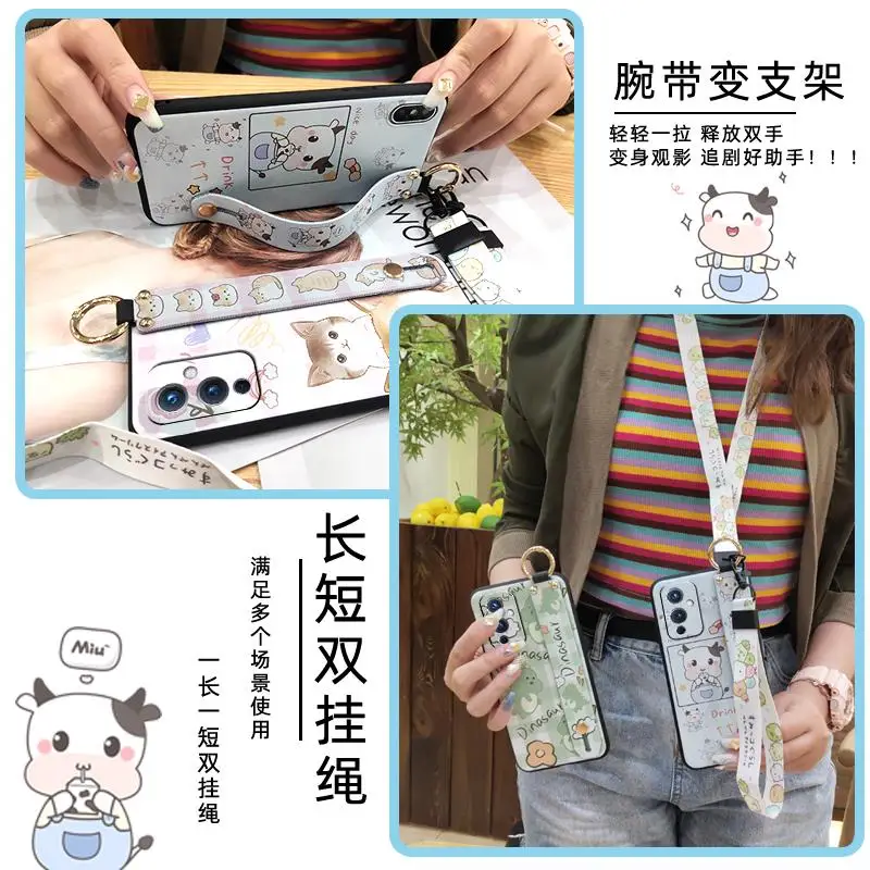 New Arrival Back Cover Phone Case For One Plus 9/1+9 Black Cartoon Fashion Design Cute | Мобильные телефоны и аксессуары