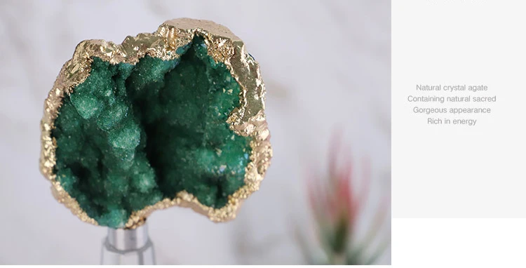 Скульптура из натурального агата с многоугольником K9 Хрустальная основа