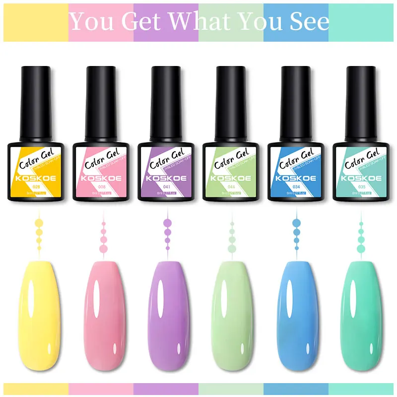 KOSKOE Весенняя стандартная розовая фиолетовая зеленая искусство ногтей