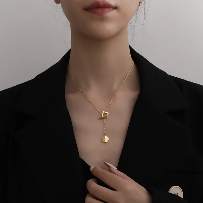 Модные золотые с персональными буквами название улыбка колье Цепочки и ожерелья