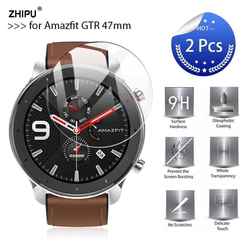 2 шт./лот 9H Премиум взрывозащищенное Закаленное стекло для AMAZFIT GTR Смарт-часы 47 мм Защитная пленка для экрана