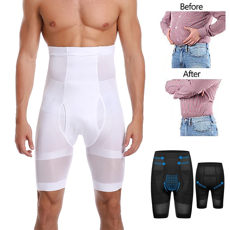 Men's Slimming Body Shaper Waist Trainer High Waist Shaper Control Panties Compression Underwear Abdomen Belly Shaper Shorts