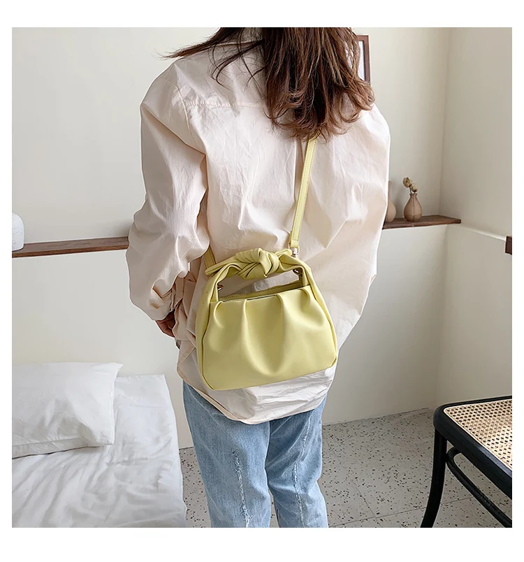 Новинка 2020 женская сумка в виде облаков мягкая кожаная на плечо Диагональная