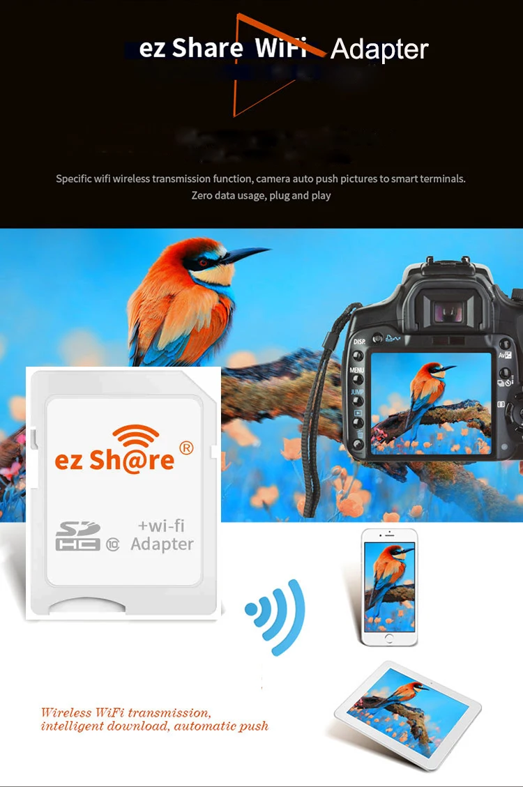 Специальное предложение прямые продажи ez share Wifi адаптер Wifi sd карта и кардридер можно использовать 8g 16g 32g без micro sd карты