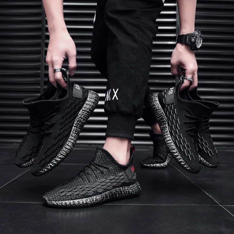 Мужские сетчатые кроссовки повседневная обувь на шнуровке легкие удобные