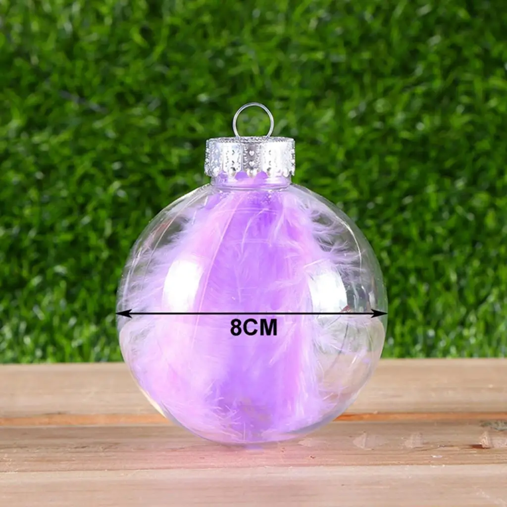 

Christmas Tree Romantic Pendant Transparent Badminton Merry Christmas Decor Party Mall Company Mini Hanging Colorfulor Nament