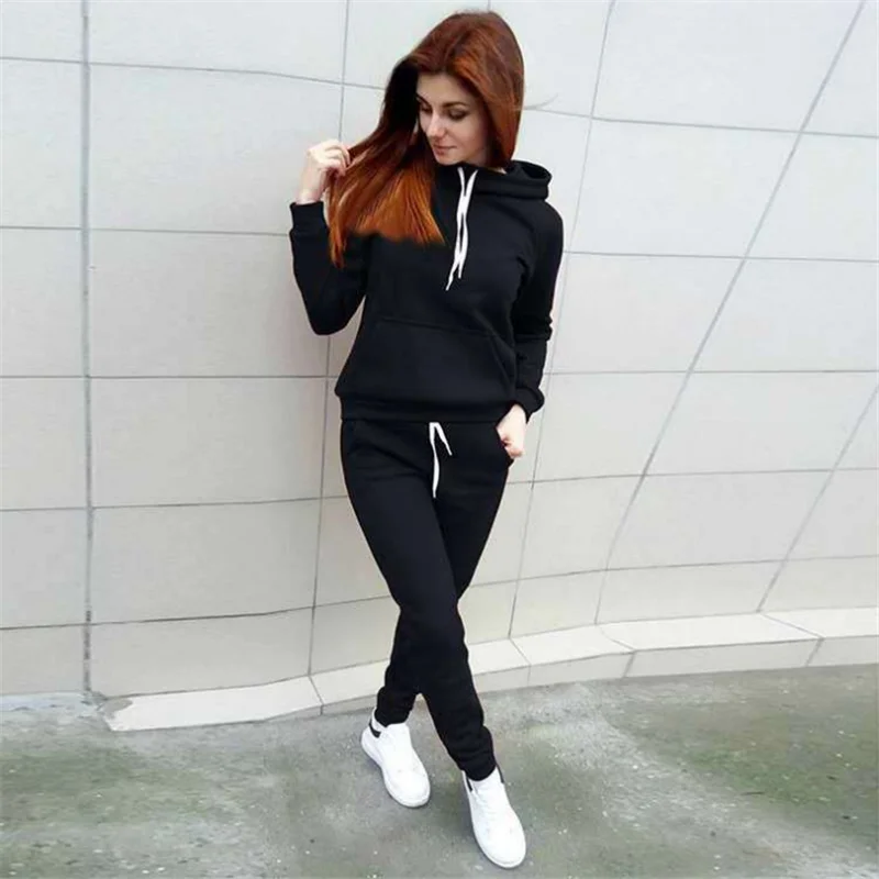 

hoodies women sweatshirt plus size tracksuit women jogging femme two piece set womens outfits gym joggers set sweat suits women
