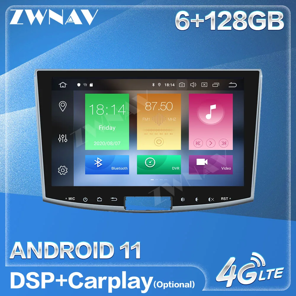 

Автомобильный радиоприемник Carplay 6 + 128G Android 11 для Volkswagen Magotan 2012-2015 GPS мультимедийный аудио стерео видеоплеер головное устройство