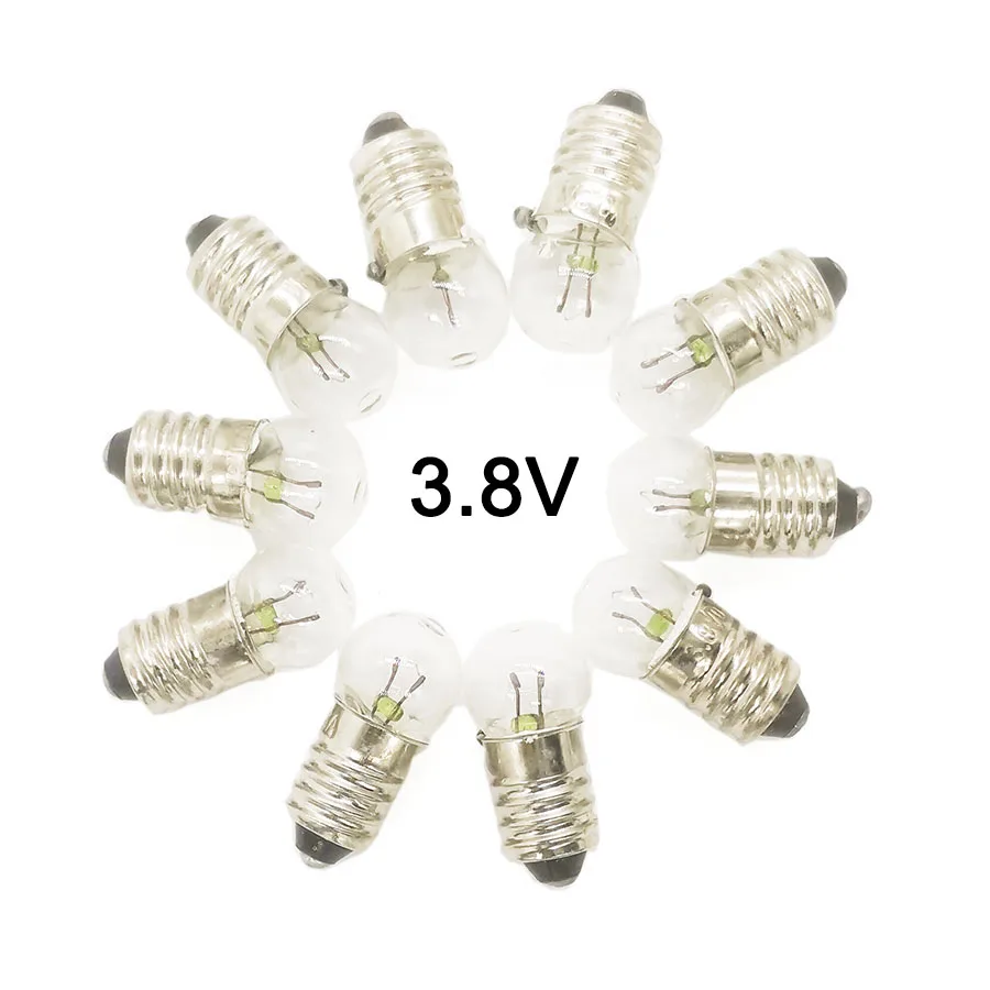 

10PCS Sample 0.3A 1.5V 2.5V 3.8V / 5.2V 6.2V 0.5A Small Incandescent Bulbs Light Beads