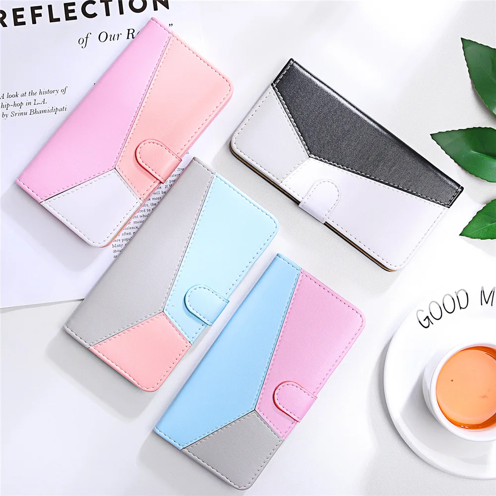 

Splicing Flip Leather Wallet Phone Case For Xiaomi Redmi Note 9 Pro Max 8T 8 7 6 Pro 8 8A 7 7A K30 Mi 10X 4G Case Cover