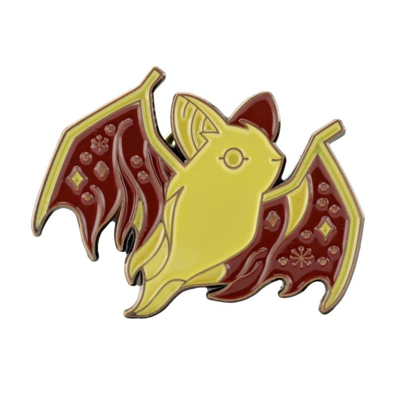 Эмалевые булавки в форме летучей мыши металлические эмалевые броши для женщин и