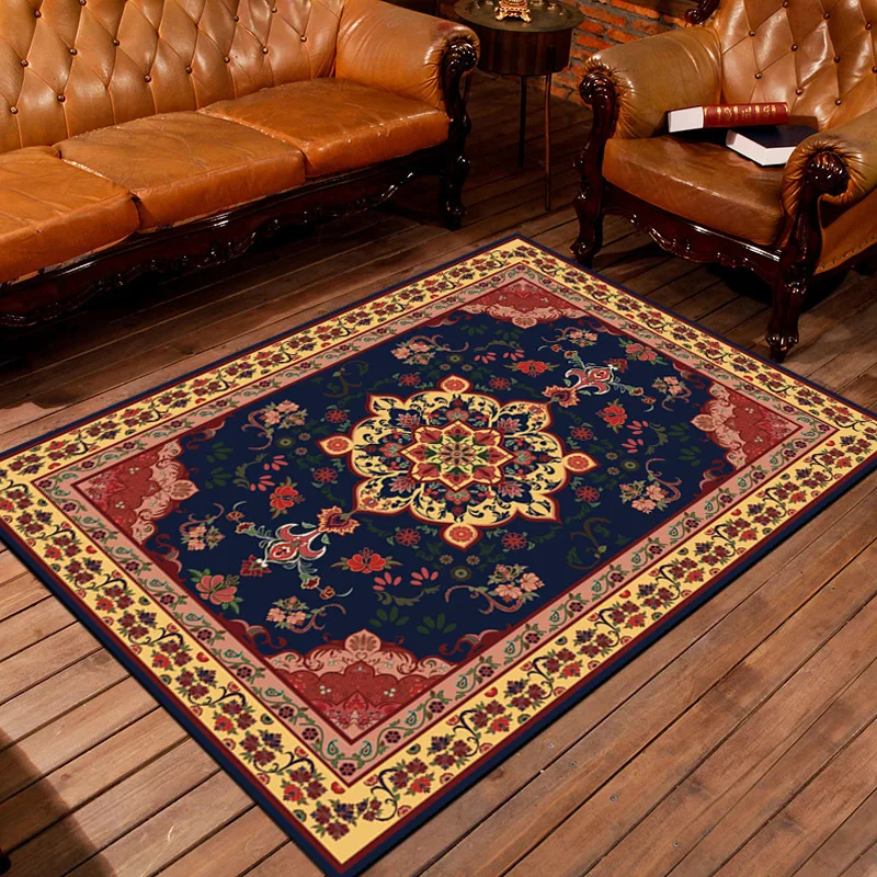 

3D European Living Room Carpet Bedroom Study Thickened Anti Slip Floor Mat Crystal Velvet Bathroom Entrance Mat Rugs Carpet Rug