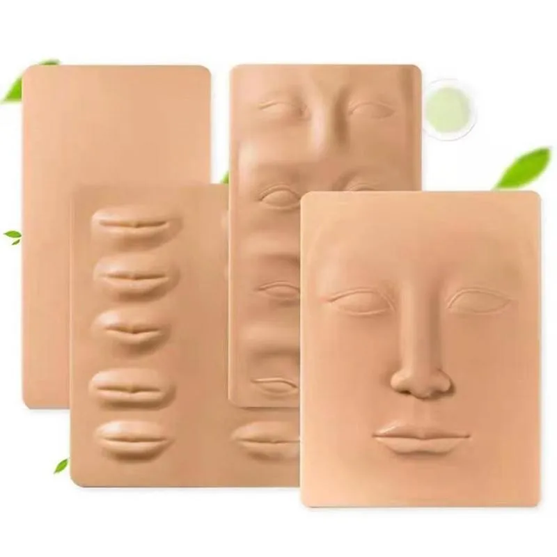 

Reusable Makeup Mold 3D Tattoo Practice Skin Lips Eyebrows Face Practice Skin Training Fake Tattoo Practice Skin