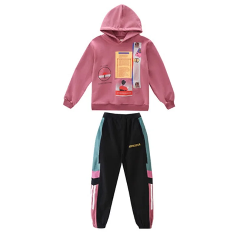 

Girls' suits 2021 new autumn clothes children's girls two-piece suits, big children's spring and autumn fashion suits