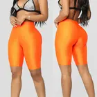 Женские и мужские велосипедные шорты, неоновые супер Стрейчевые блестящие шорты с высокой талией для танцев