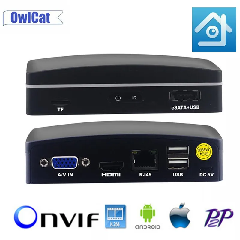 AHD 1080N 4CH CCTV небольшой видеорегистратор 5в1 для Kit RJ45 HDMI безопасности видео рекордер