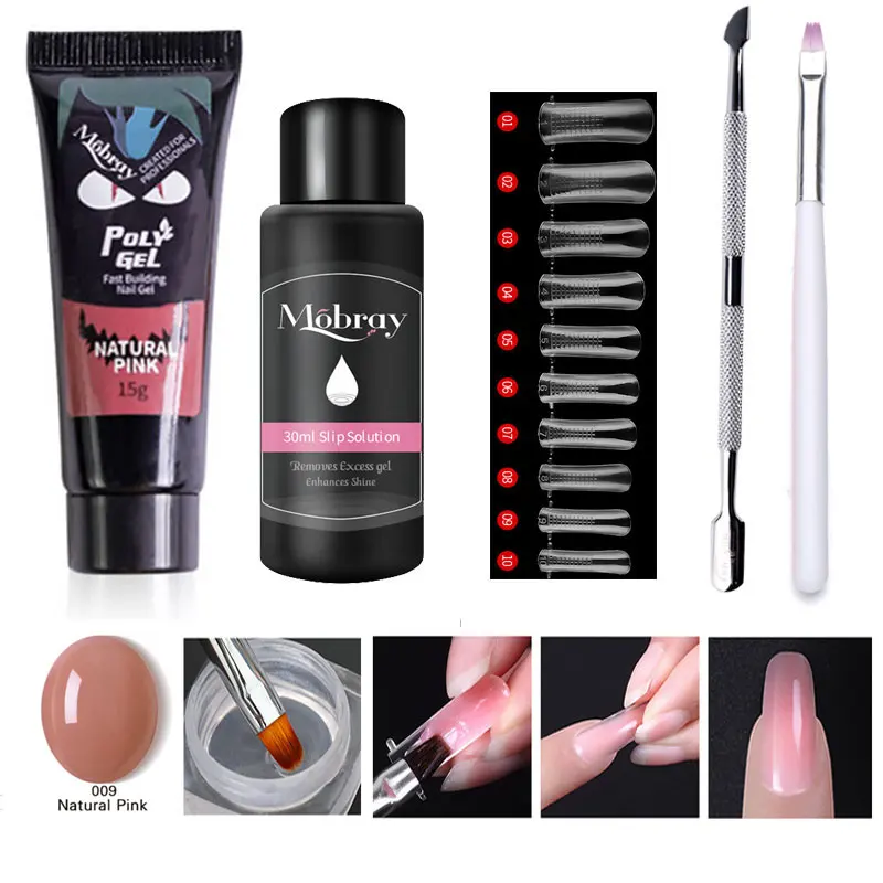 Полуперманентный УФ лак Beateal набор полигелей для наращивания ногтей 9 цветов