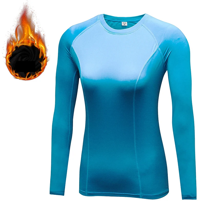 A Sky blue shirt Fanceey/рубашка с круглым вырезом; женское термобелье; кальсоны для женщин; Термоодежда для второй кожи; зимний женский термокостюм - Цвет: A Sky blue shirt