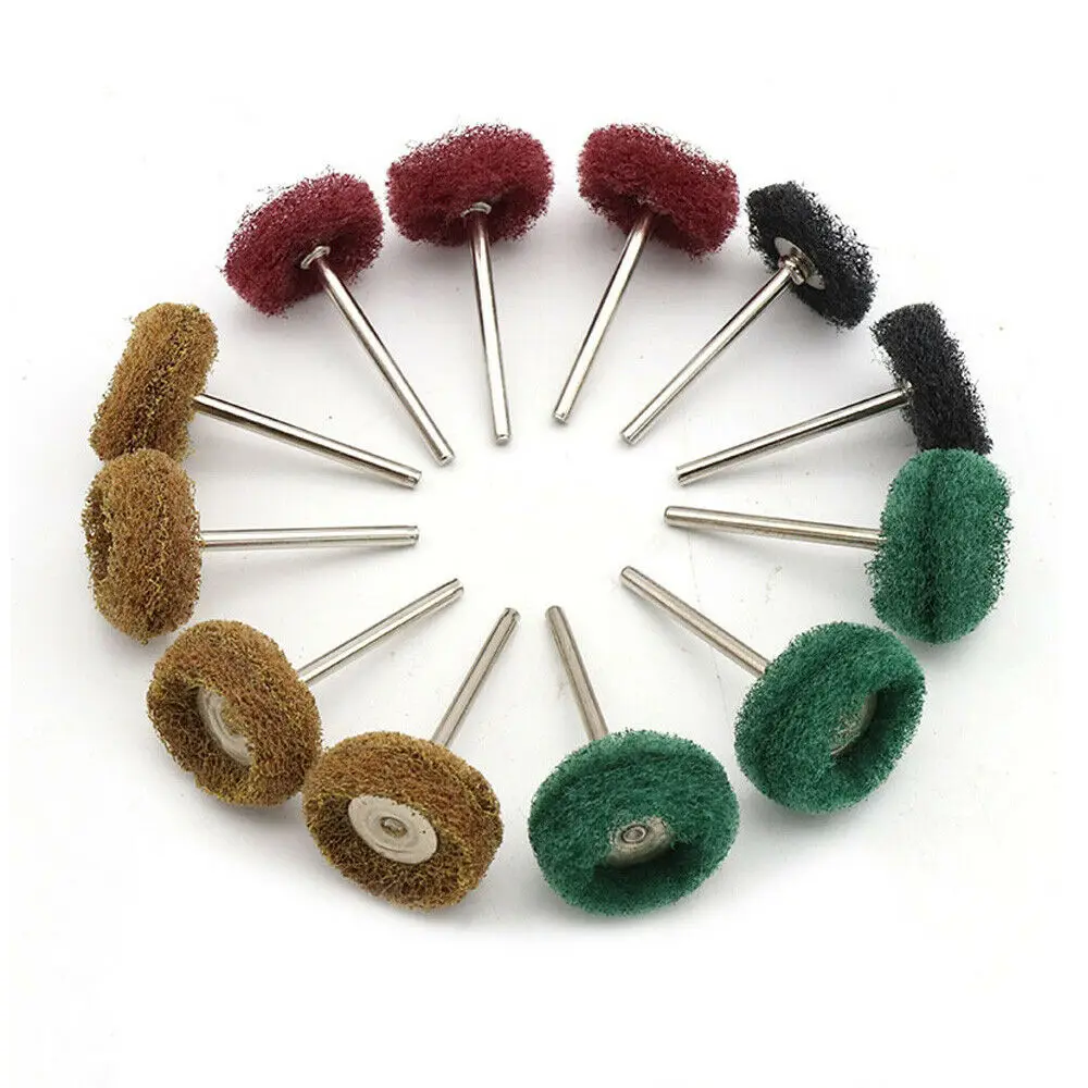 

1'' 25mm Scotch Brite Buffing Polishing Wheel Abrasive 1/8'' Shank for Dremel