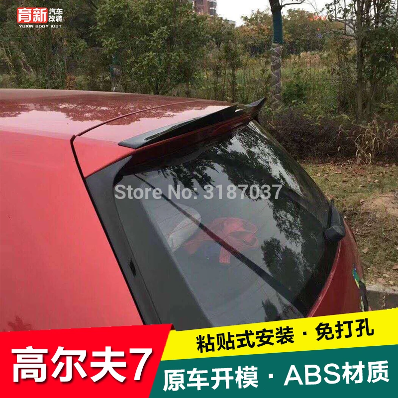 

for Volkswagen GOLF MK7 MK7.5 2014-2018 ABS Plastic gloss black Color Rear Roof Spoiler Wing Trunk Lip Boot Cover Car Styling