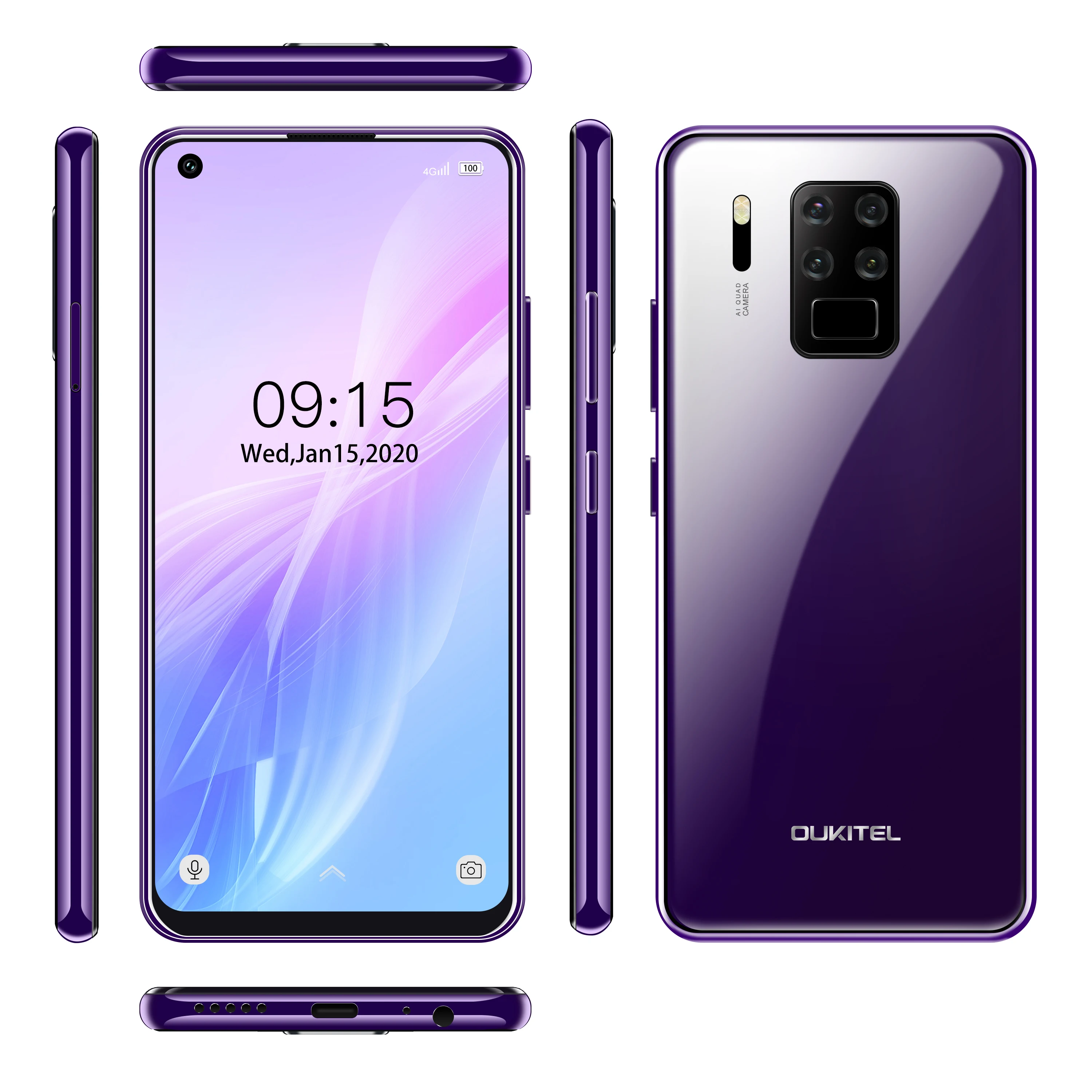 OUKITEL C18 Pro 6 55 &quot4 Гб 64 ГБ Android 9 0 смартфон 4000 мАч 16MP 4 камеры 1600*720 MT6757 Восьмиядерный