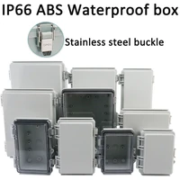 ip66 electrical project box w buckle abs waterproof junction box enclosure plastic distribution outdoor instrument housing case